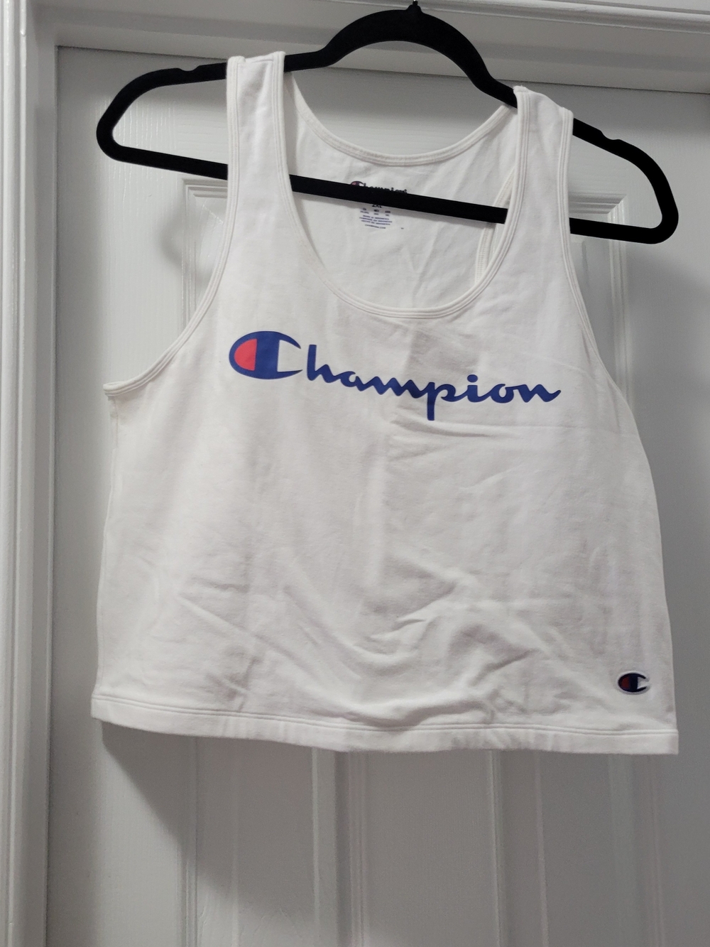 Champion White Racerback Crop Tank - Women's 2Xl